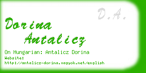dorina antalicz business card